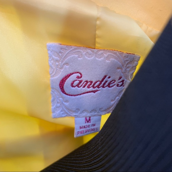 Candies Yellow Sargent Pepper Military Look 3/4 Classic Trench Coat Size Medium - Picture 12 of 15